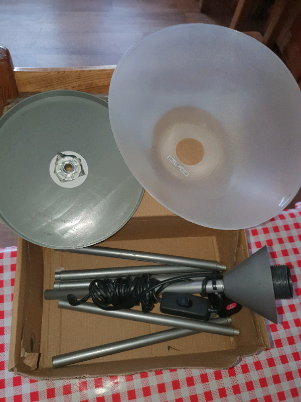 image for 2x floor lamp silver