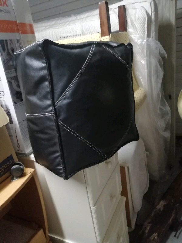 image for Black Square pouffee 