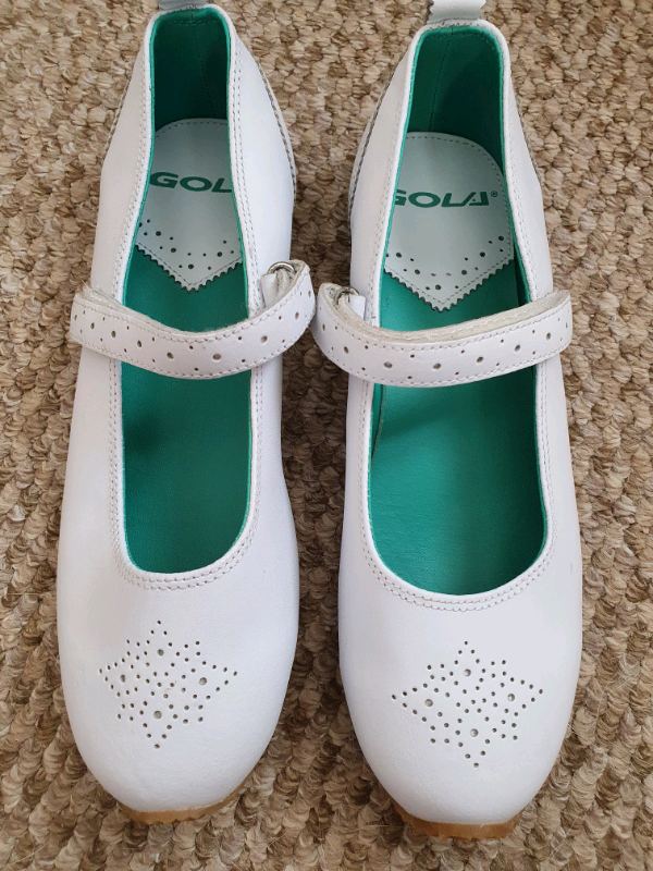 Gola white leather ballet style shoes, size 5