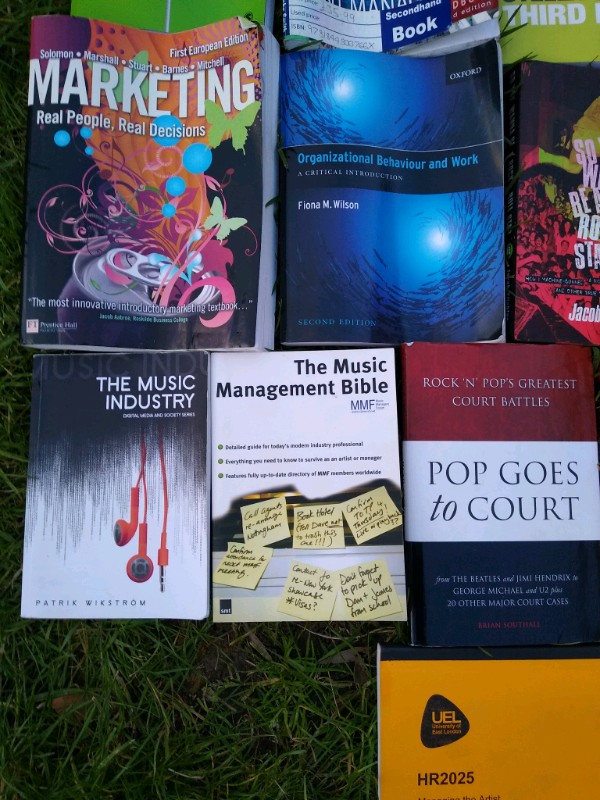 University books. Music Industry Management course