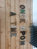 Hardwood children's letters handcrafted from Iroko. ONCE UPON A TIME. 