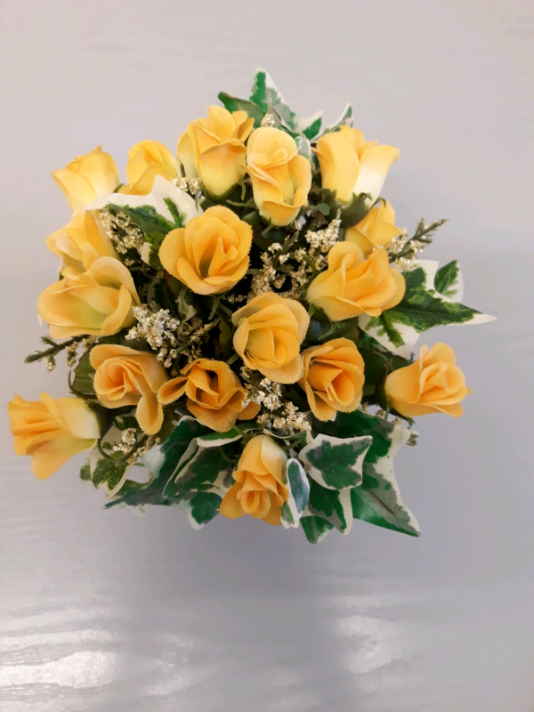 Vase and Silk Roses 