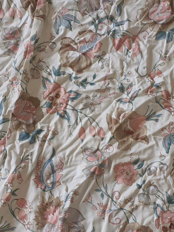image for Flowery Country Cottage Farmhouse Style Lined Curtains