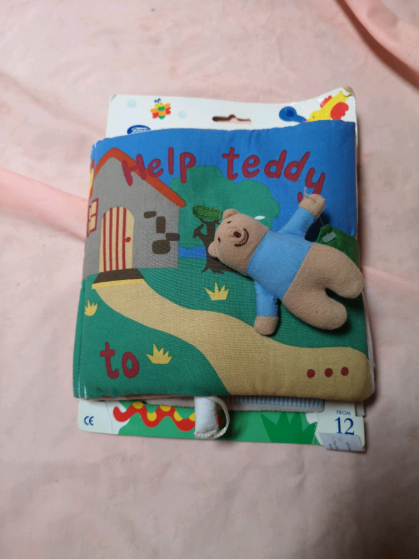 image for 3 soft activity books (brand new) suitable from birth, ideal gift.