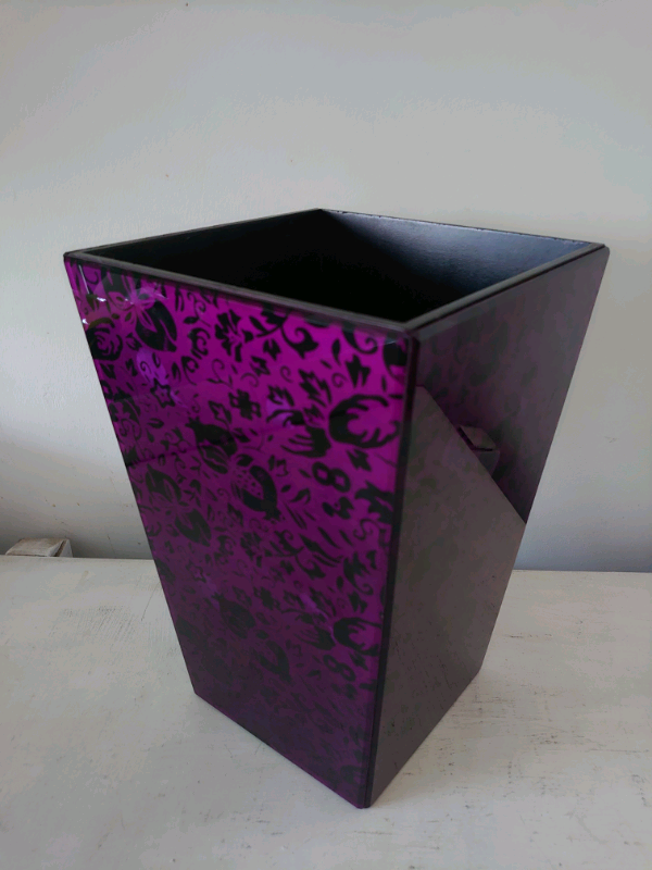 image for Large Purple with black detail planter