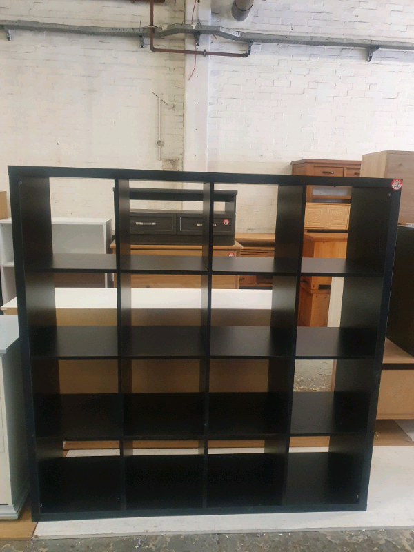 Black/brown 16 Shelves Kallax Cube 