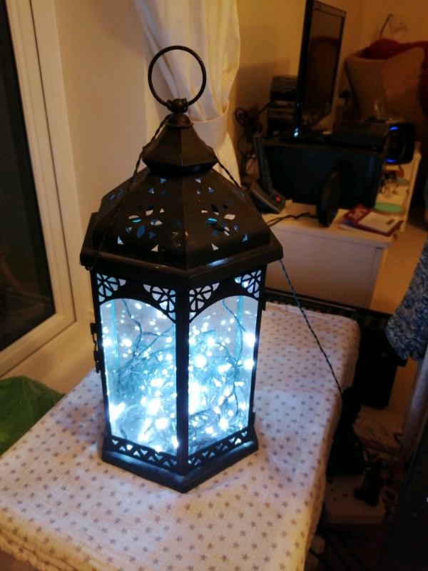 Black hexagonal decorative Lantern