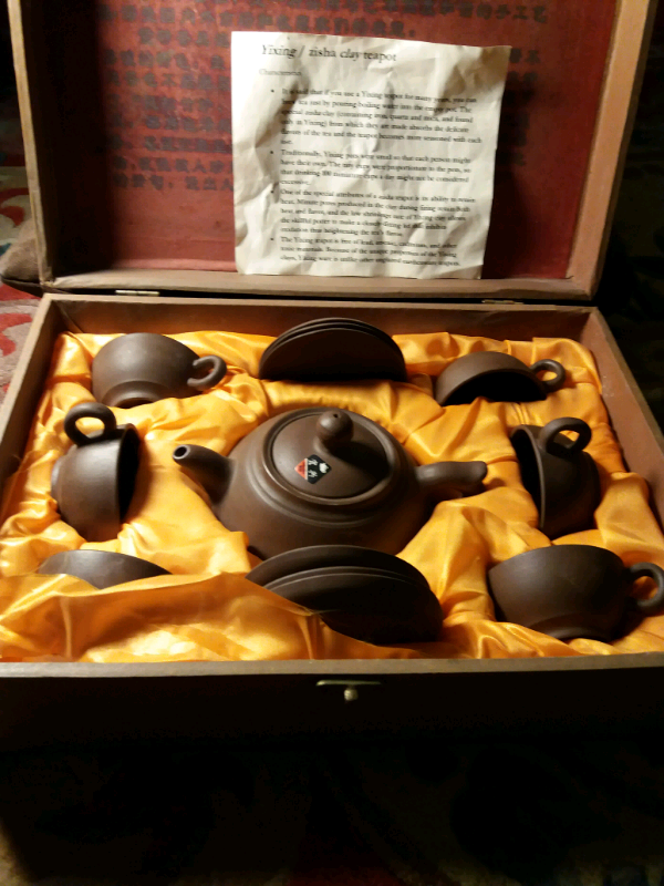 Collectable kids clay tea set.