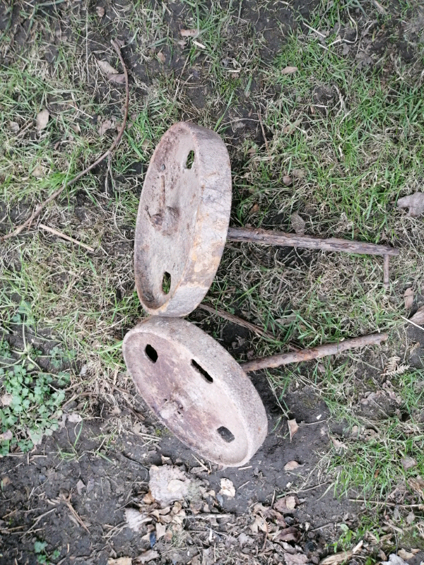 Pair of Vintage wheels  and stubs