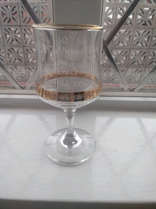 image for Royal wedding souvenir glass