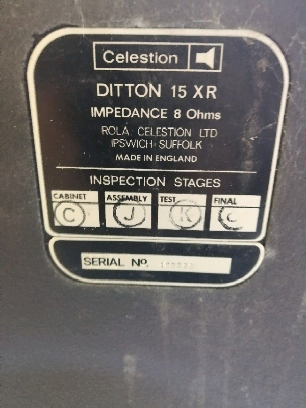 Celestion Ditton 15 XR Speakers