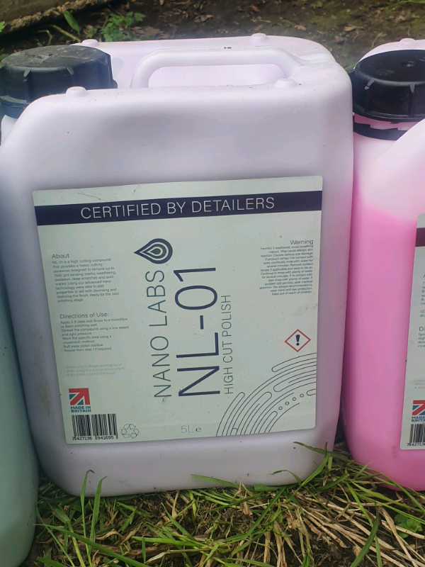 Car polishing for detailing 5 litre cans