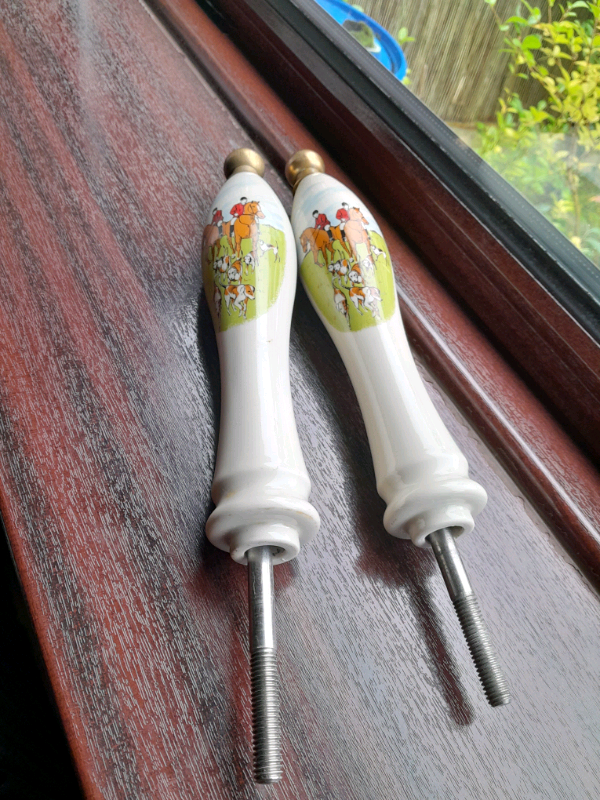 2, Original Porcalin Ceramic Beer Pump Handle 