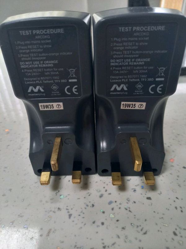 Masterplug plug in rcd socket 2 of