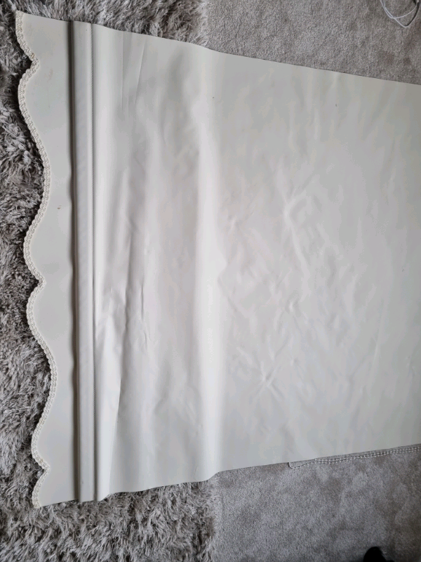 Cream Scalloped Edge Blackout Roller Blind