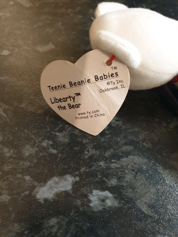 Teenie beanie babies Libearty the Bear
