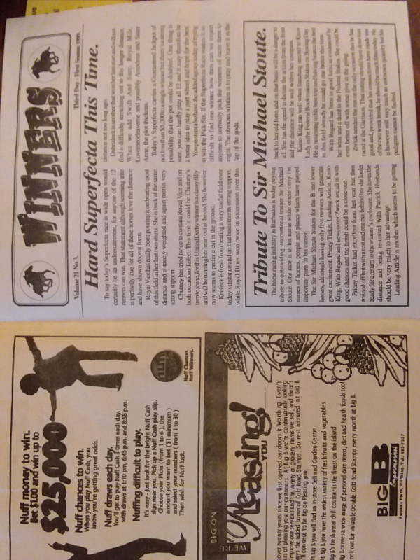 Barbados Garrison Savannah  vintage race card and programme 