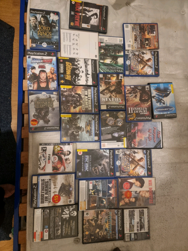 Sony Slim Black Playstation & Games Console Complete set-up Bundle PS2