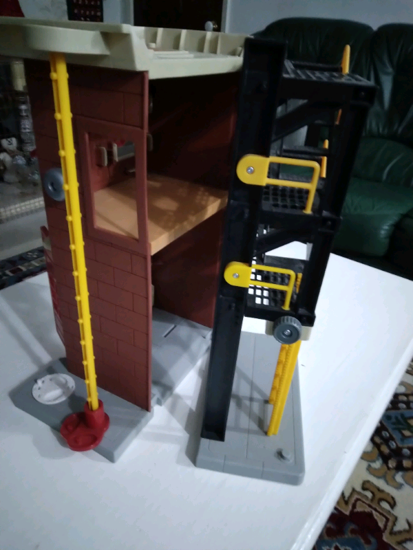 Child's fire station fold up for storage. 