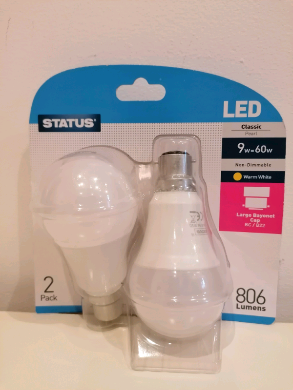 image for LED Classic Pearl Warm White 9w Bulbs Bayonet NEW 