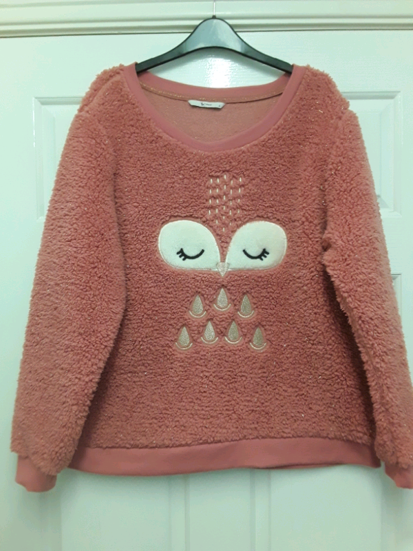 image for TU AT SAINSBURYS 'OWL' FLEECE JUMPER SIZE 16