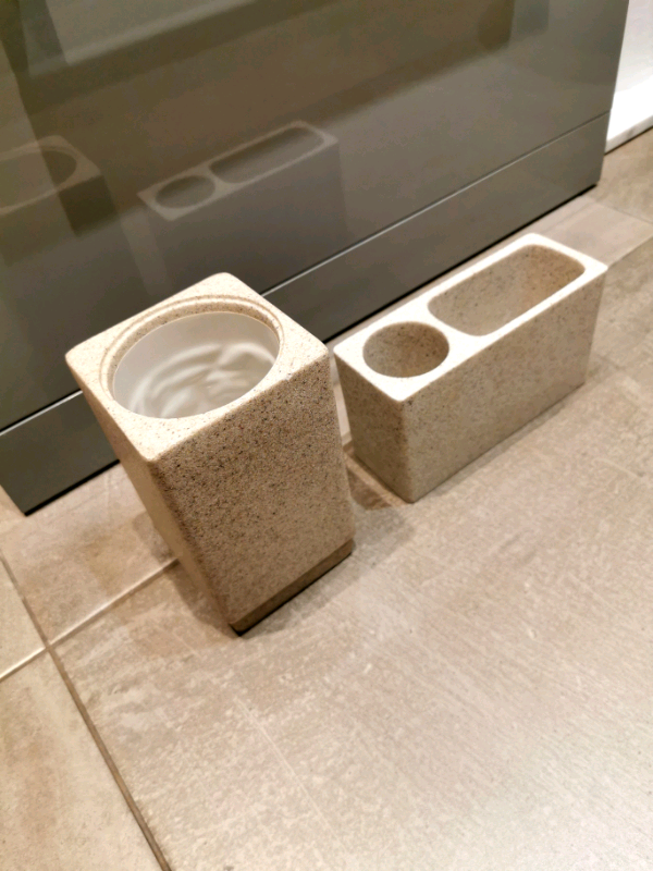 image for Resin toothbrush holder and toilet brush holder