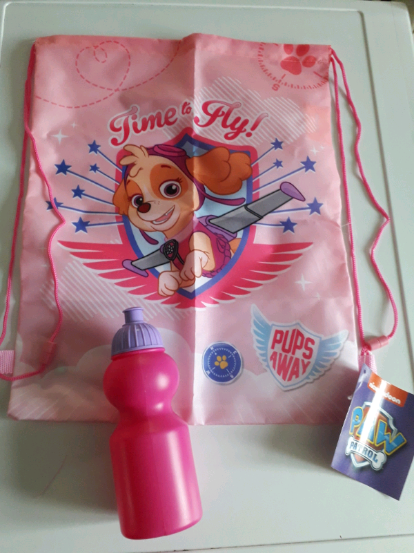 image for Paw patrol pump bag and water bottle new