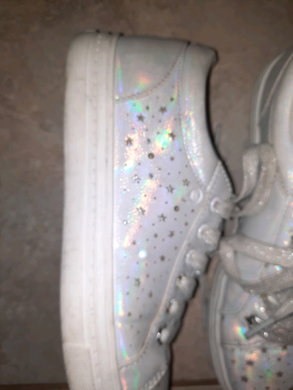 Nex-t size 3 shimmery white trainers.
