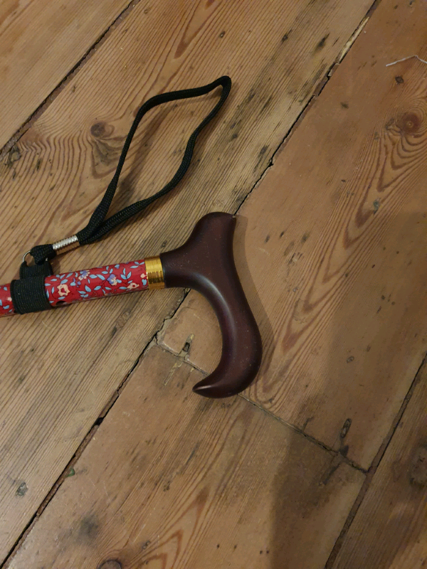 Foldable walking Cane with floral design