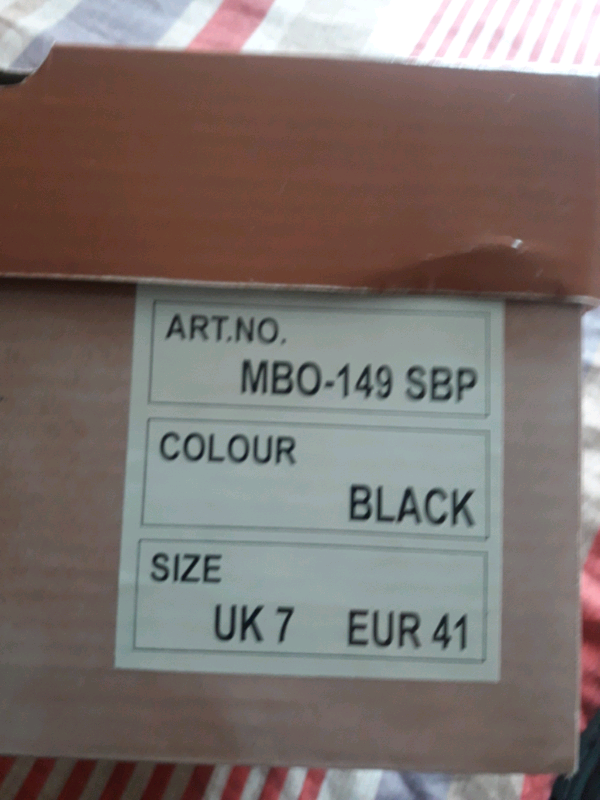 Men's safety work boots steel toe cap black size (7) brand new boxed 