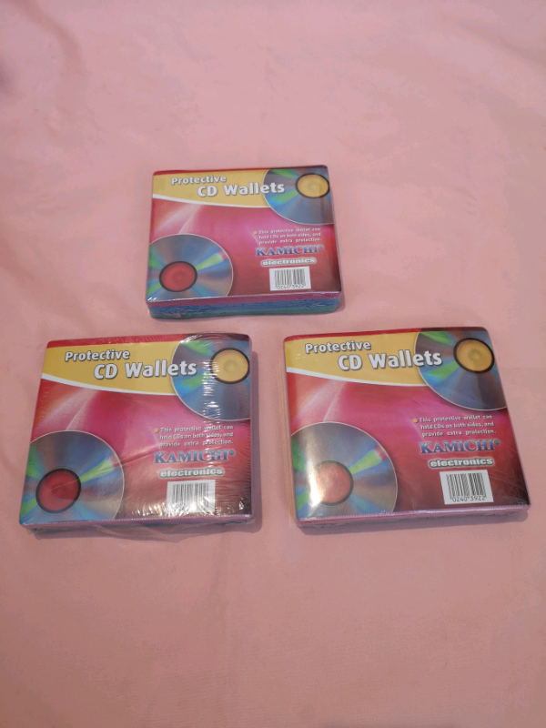 image for 3 packs of Cd/Dvd protective covers (brand new sealed).