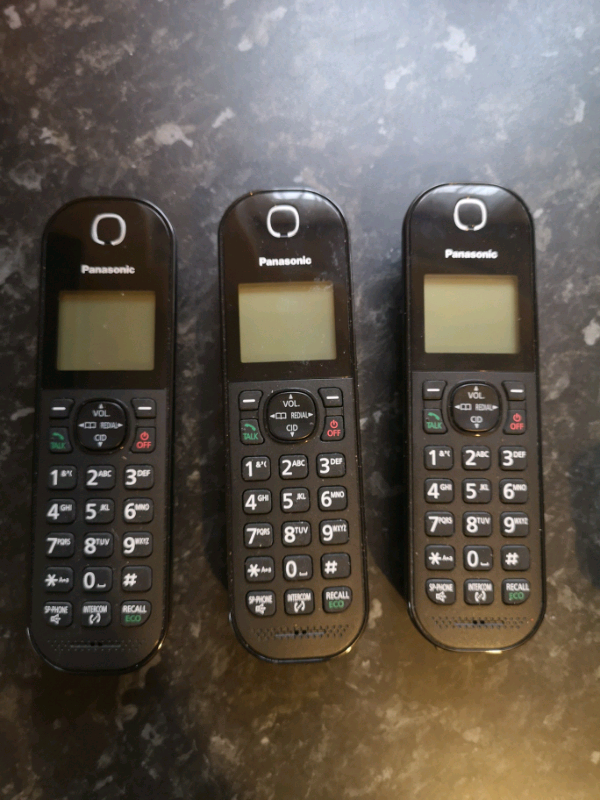 image for Panasonic cordless trio home phones caller display, speakerphone etc