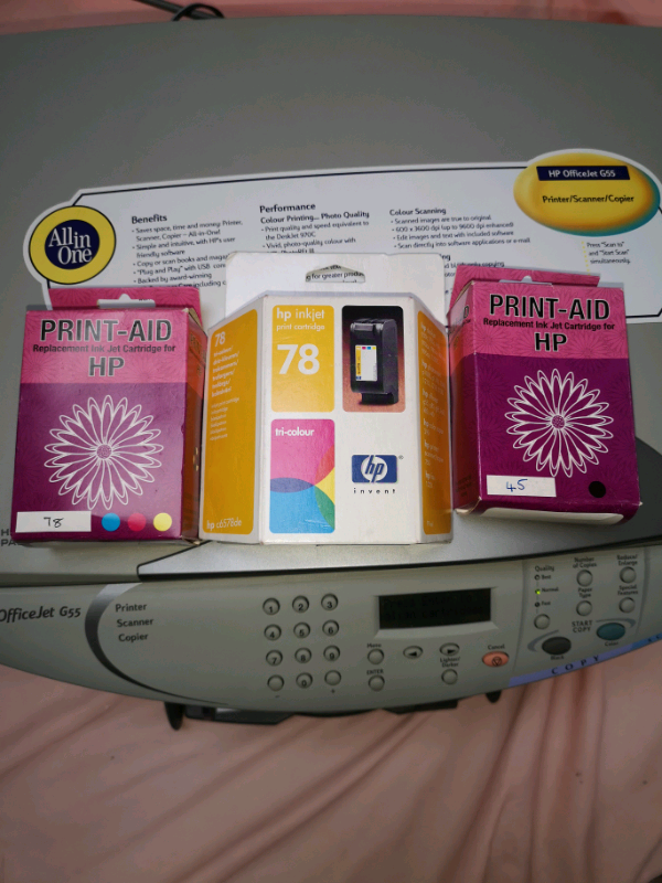 Hp printer, scanner and copier (boxed). 