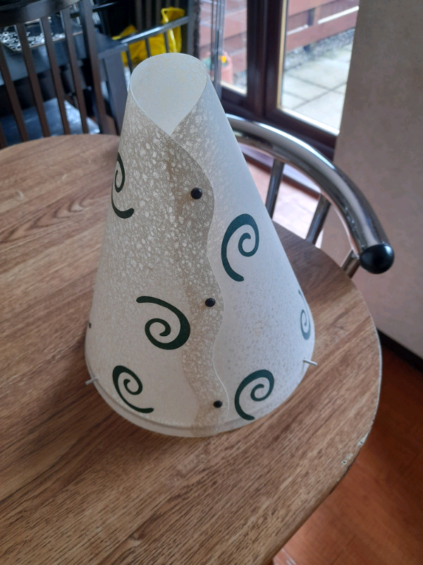 image for Lampshade only --  beige & charcoal 