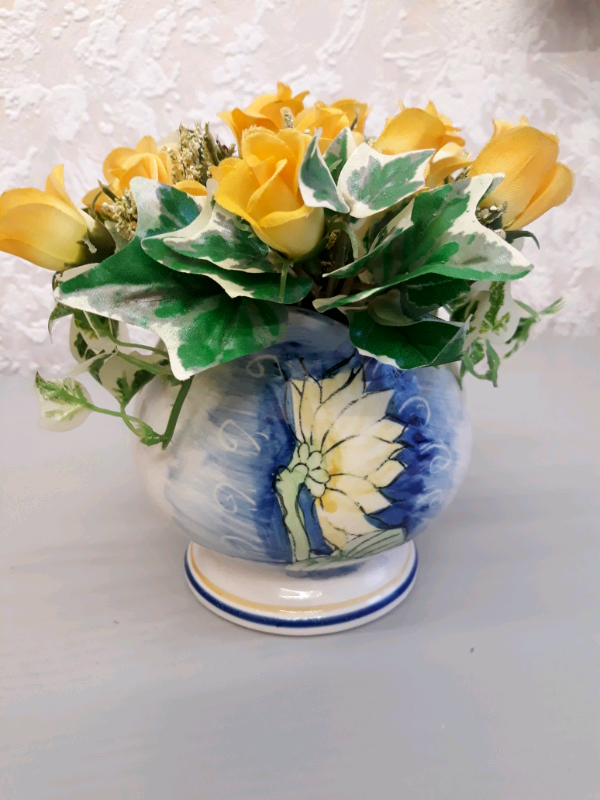 Vase and Silk Roses 