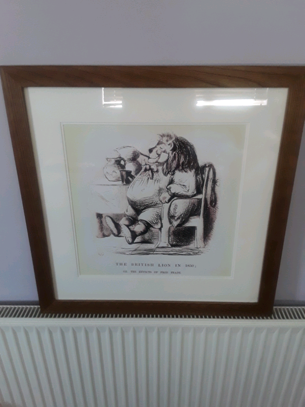 image for Wooden Framed British Lion Picture 