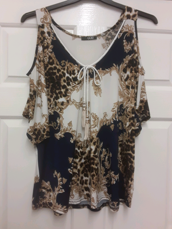 image for QUIZ ANIMAL PRINT TOP SIZE L 