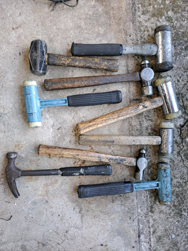 assorted hammers 
