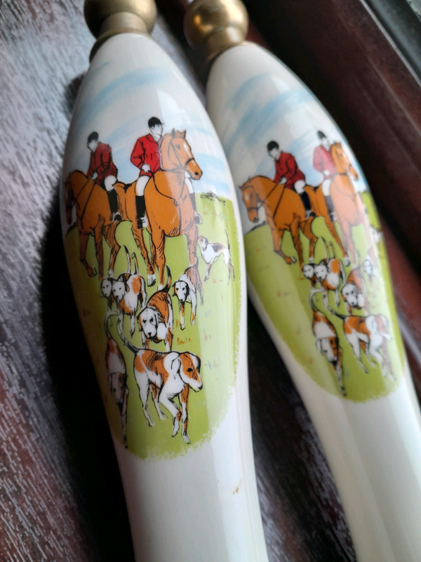 2, Original Porcalin Ceramic Beer Pump Handle 