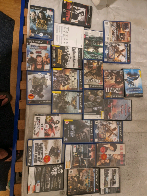 Sony Slim Black Playstation & Games Console Complete set-up Bundle PS2