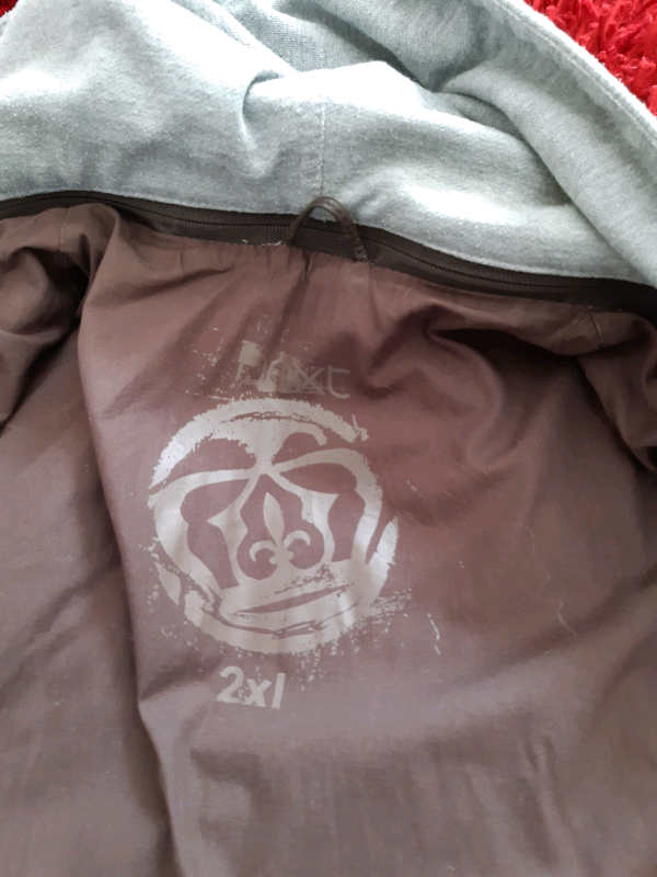 Mens next brown leather jacket