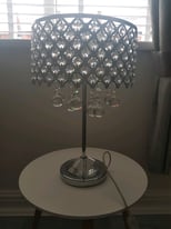 CHROME and Glass table Lamp excellent condition 