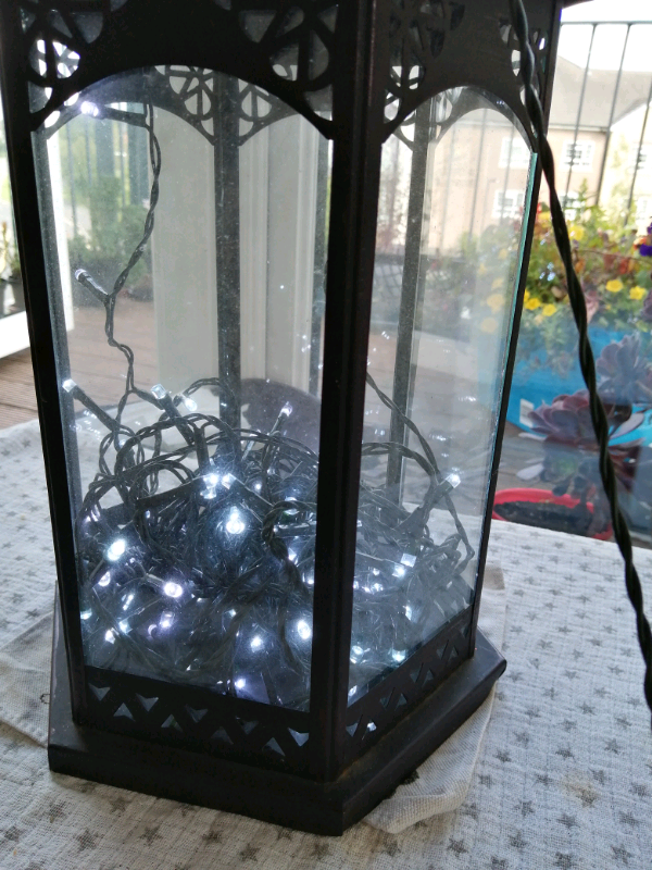 Black hexagonal decorative Lantern