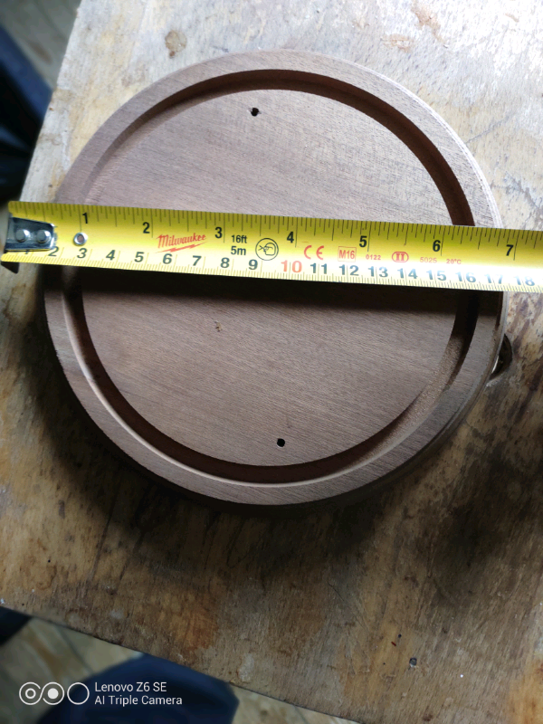 Wooden base ideal for mounting alderman on all clock