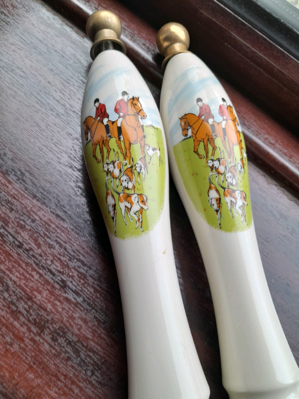 2, Original Porcalin Ceramic Beer Pump Handle 