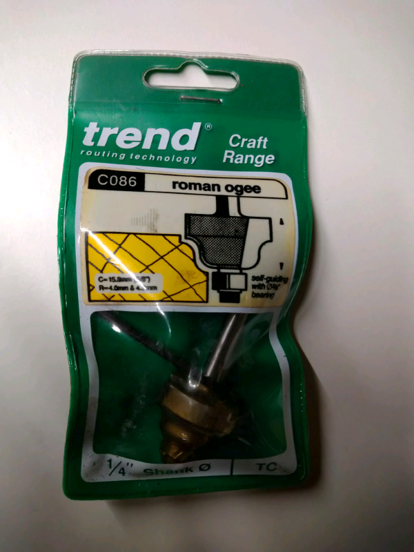 Trend CO86 Roman ogee guided router cutter new