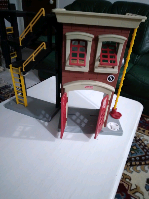 Child's fire station fold up for storage. 