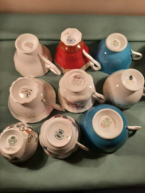 Vintage Fine Bone China Tea Cups and Saucers