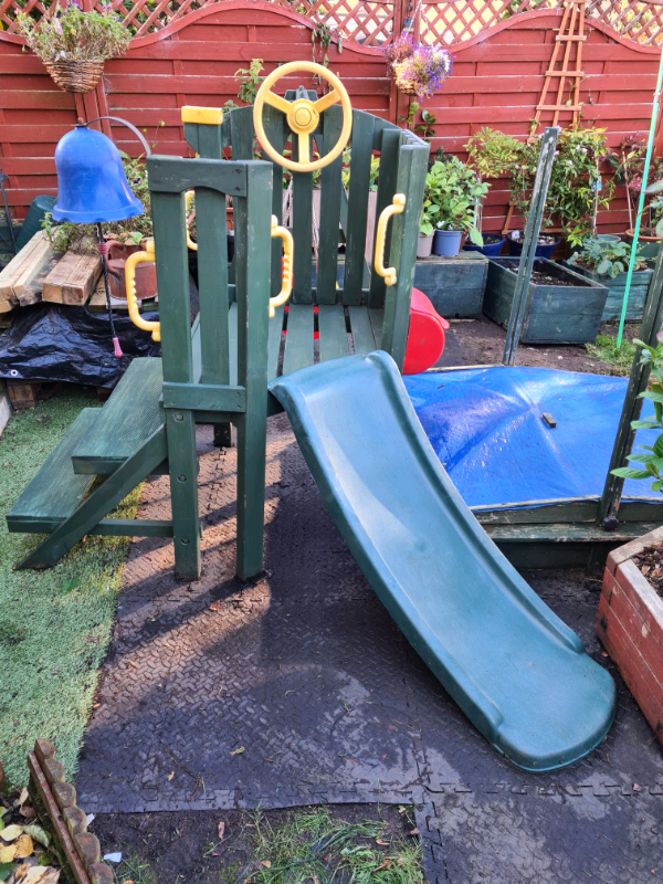Plum Toddlers Tower Wooden Play Centre - painted and treated 