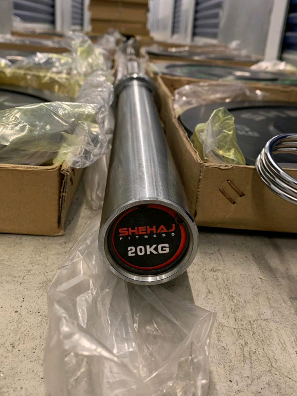 BRAND NEW 100kg Bumper plates + 7ft 20kg Barbell Set Olympic 2” 